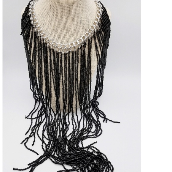 Black Seed Bead Necklace - Picture 6 of 6